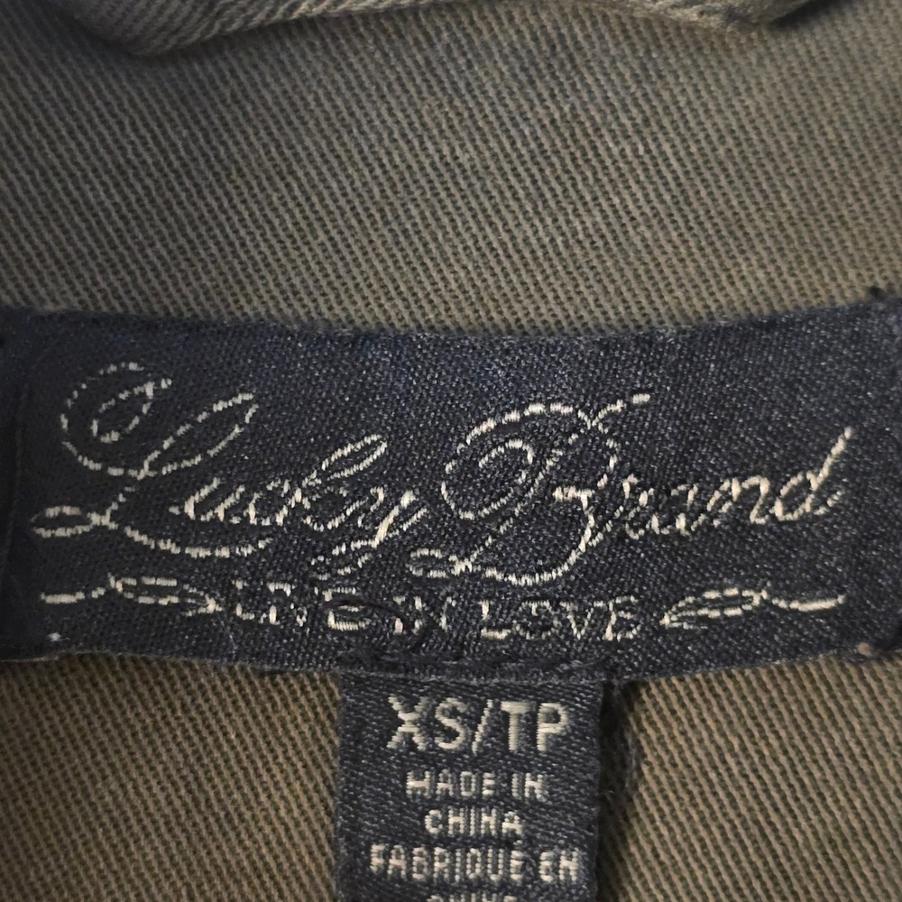 Lucky Brand Jacket Green Utility Cargo Pockets Womens Extra Small Olive Army - Picture 5 of 9